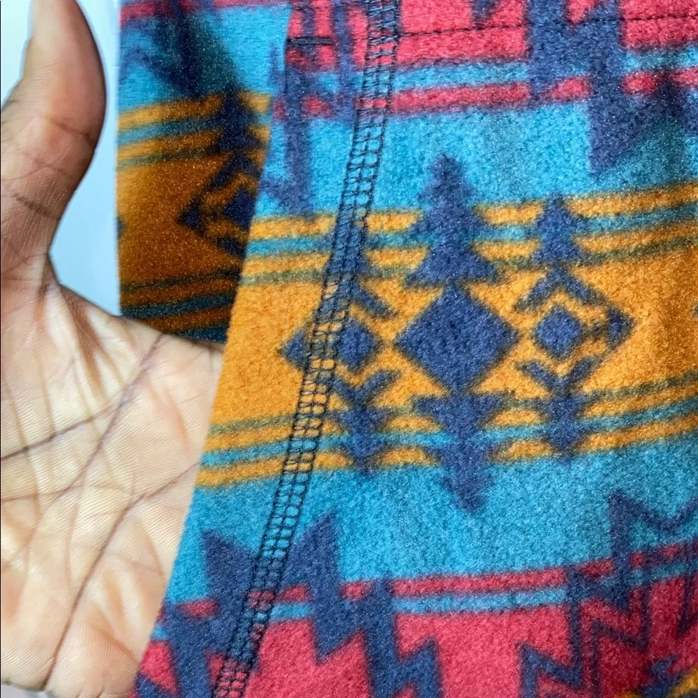 Weatherproof Vintage Aztec Southwestern Fleece Zip Up Jacket Unisex M/L